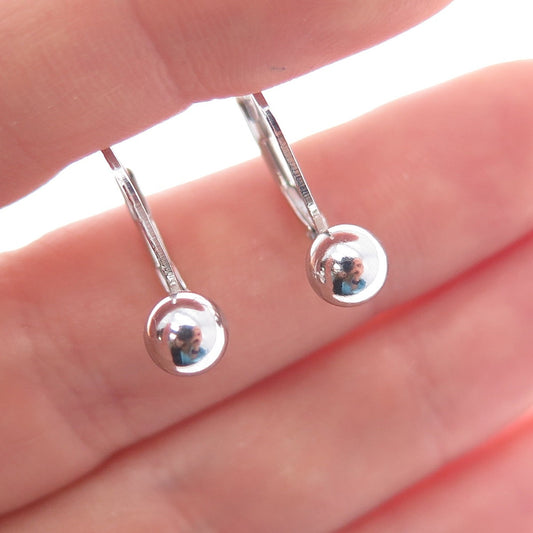 925 Sterling Silver Ball Bead Earrings