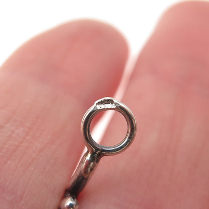 925 Sterling Silver Vintage XOXO Hugs & Kisses Oxidized Charm Pendant