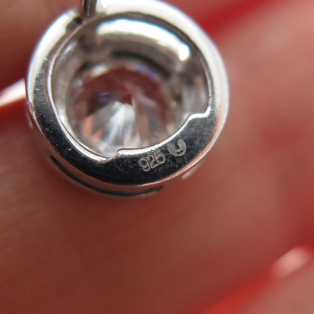 925 Sterling Silver Round-Cut C Z Stud Earrings