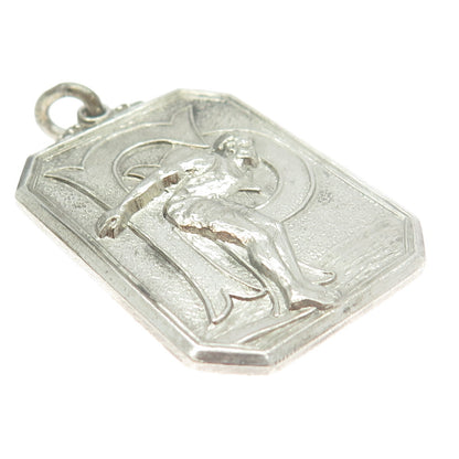 J. RITCHIE 925 Sterling Silver Antique 1931 "200YD Relay" Swimming Medal Pendant