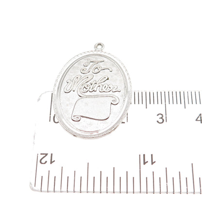 Griffith & Sons 925 Sterling Silver Vintage To Mother Tag Charm Pendant