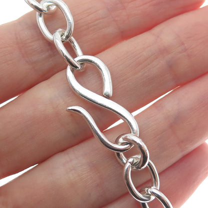 ROBERT LEE MORRIS STUDIO 925 Sterling Silver Vintage Modernist Necklace 18"