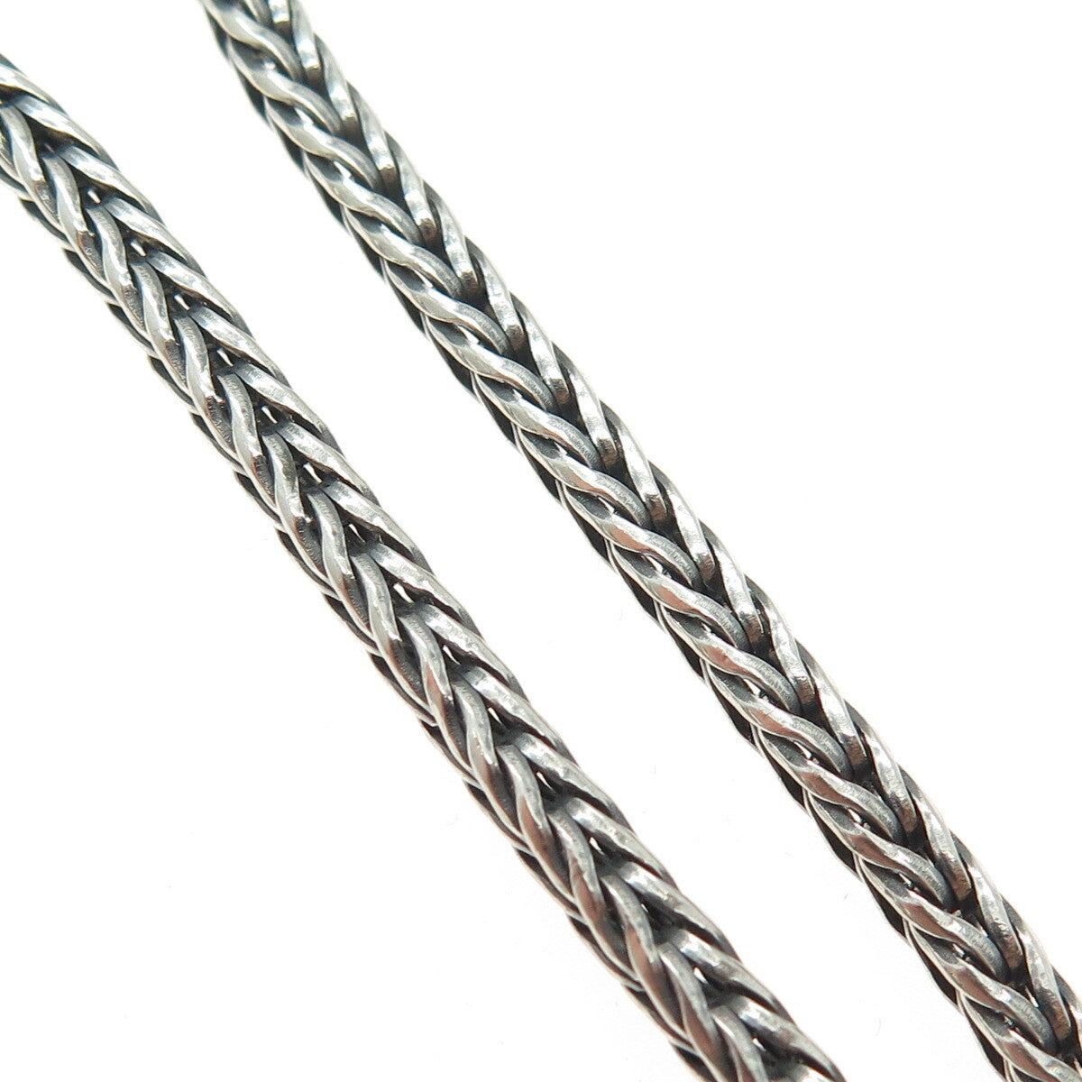 TROLLBEADS LAA 925 Sterling Silver Vintage Wheat Link Bracelet 8.5"