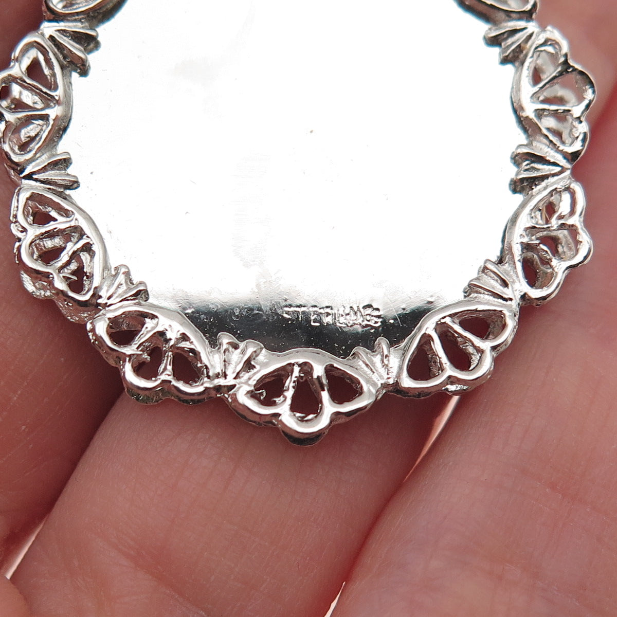 925 Sterling Silver Vintage Rhinestone Santa Merry Christmas Charm Pendant