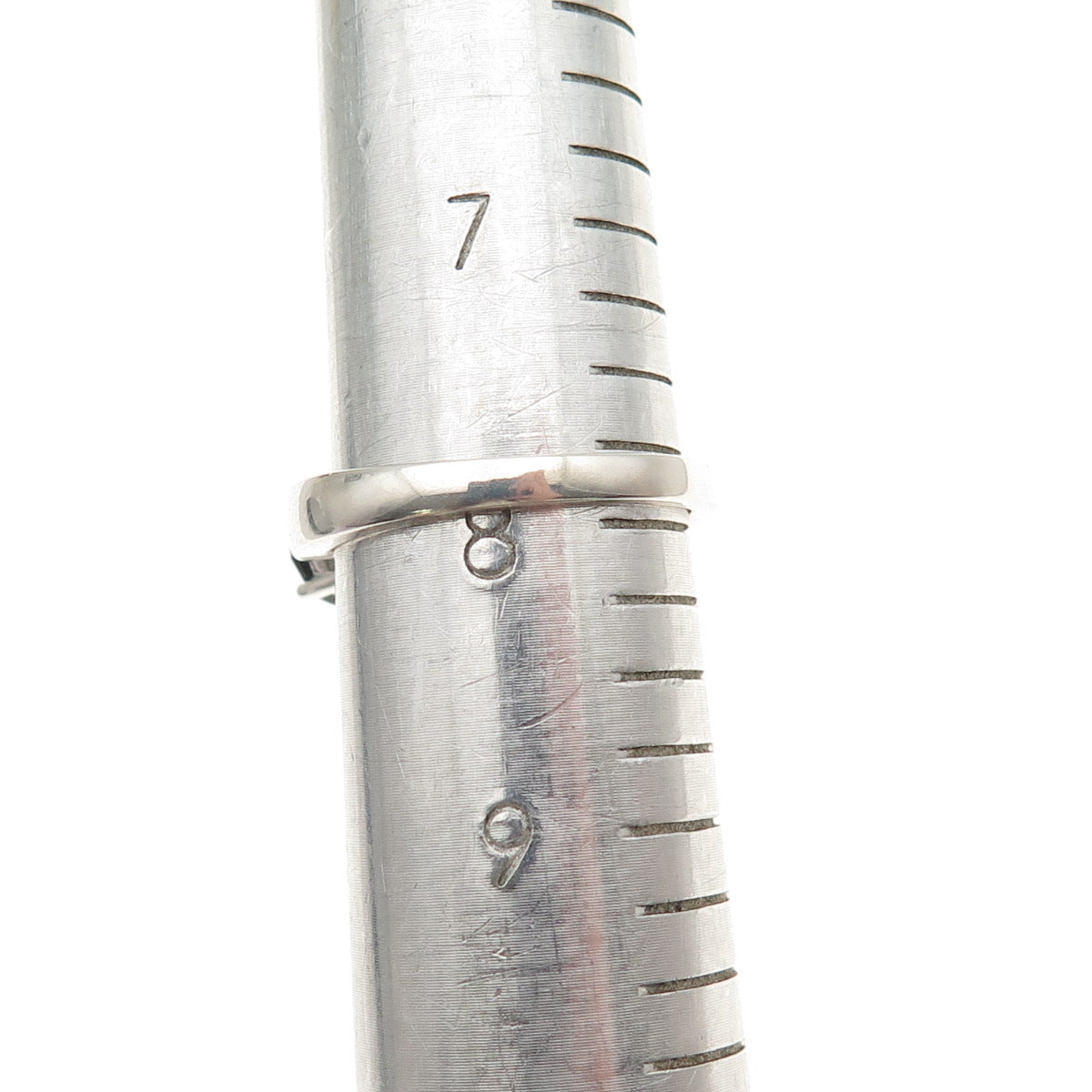 925 Sterling Silver Real Round-Cut Black Diamond Ring Size 8