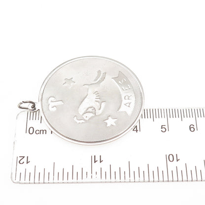 JAY POSON 925 Sterling Silver Vintage Aries Zodiac Sign Charm Pendant
