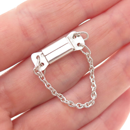 800 Silver Vintage Poland Bracelet / Necklace Box Lock Clasp