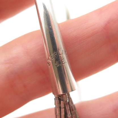 Sensa Eustace Zuni Old Pawn 925 Sterling Black Onyx Liquid Chain Necklace 10"