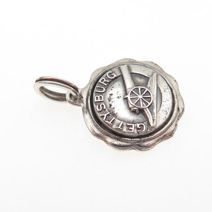 BATES & KLINKE 925 Sterling Silver Vintage Gettysburg Mini Charm Pendant