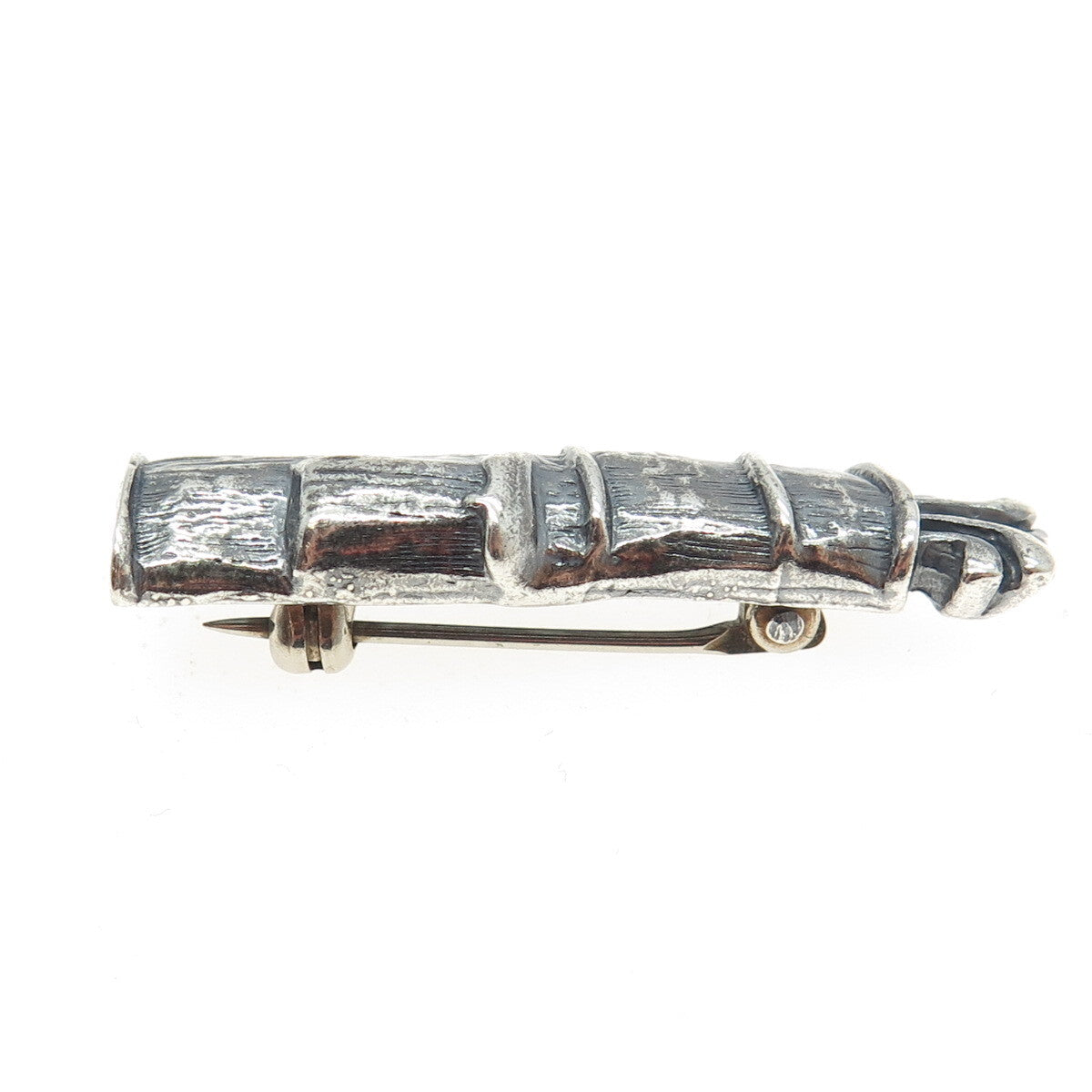 925 Sterling Silver Vintage Golf Club Oxidized Pin Brooch