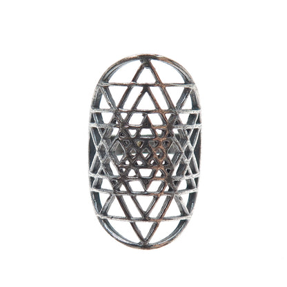 925 Sterling Silver Vintage Star of David Oxidized Ring Size 8