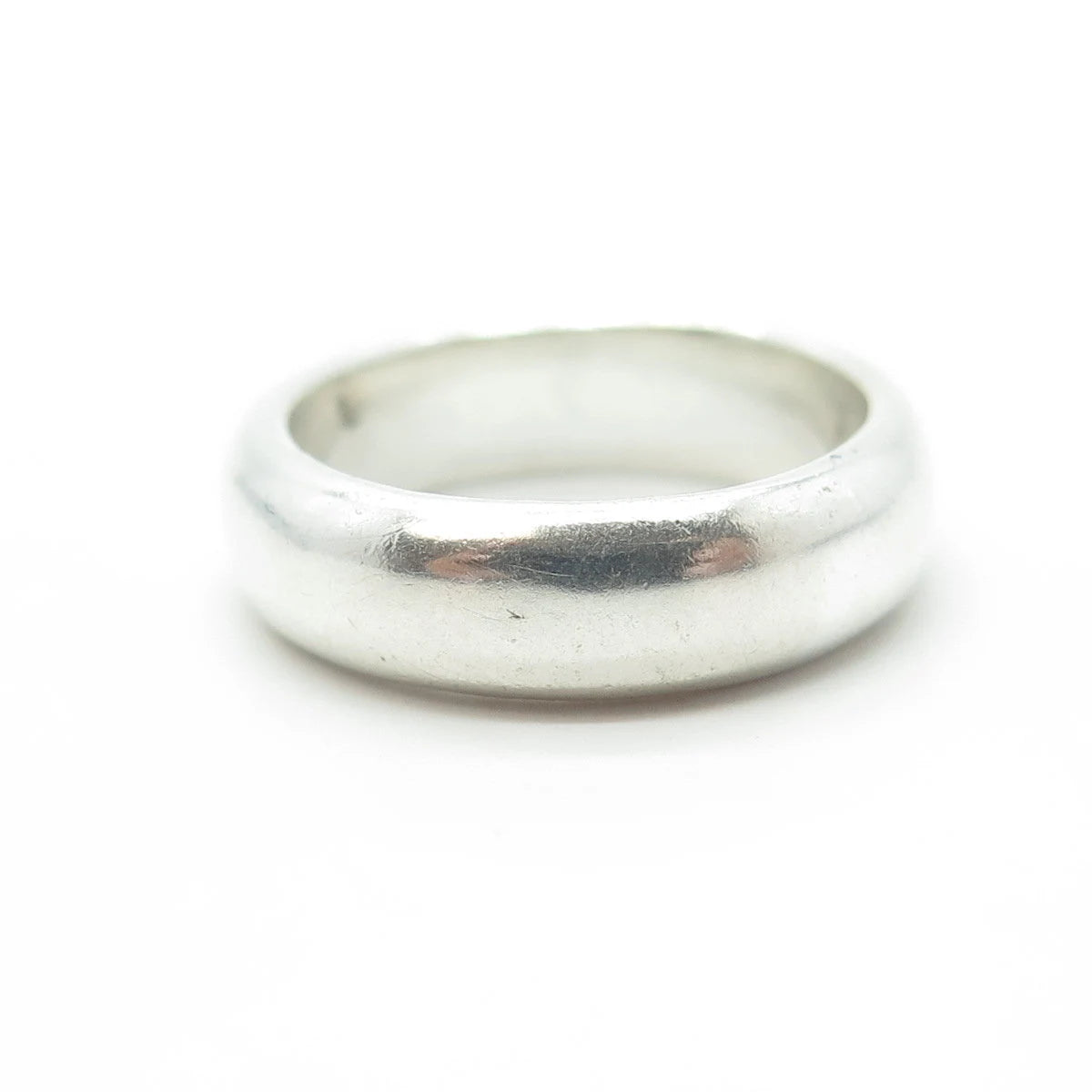 925 Sterling Silver Vintage Classic Wedding Band Ring Size 6