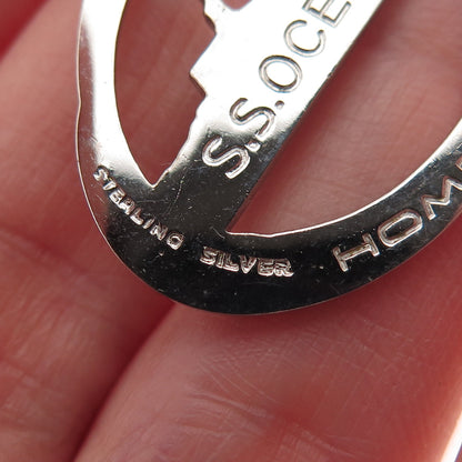925 Sterling Silver Vintage S.S. Oceanic Cruise Ship Charm Pendant