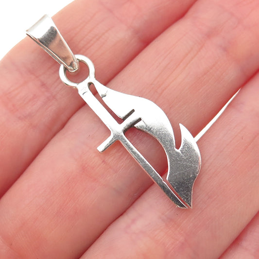 KAUSANA 925 Sterling Silver Vintage Methodist Cross Charm Pendant