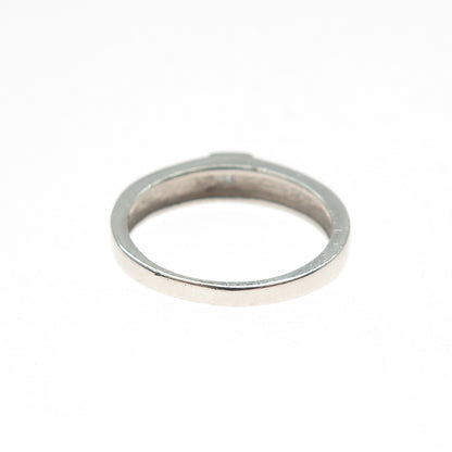 925 Sterling Silver Round-Cut C Z Ring Size 6.75