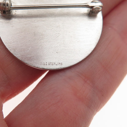 A & Z Hayward 925 Sterling Silver Vintage Engraved Virgo Zodiac Sign Pin Brooch