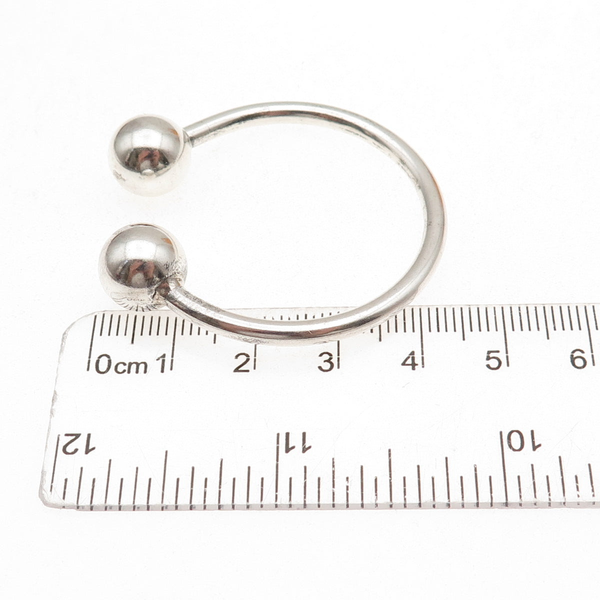 Tiffany & Co. 925 Sterling Silver Vintage Screw-Off Ball Key Ring Holder
