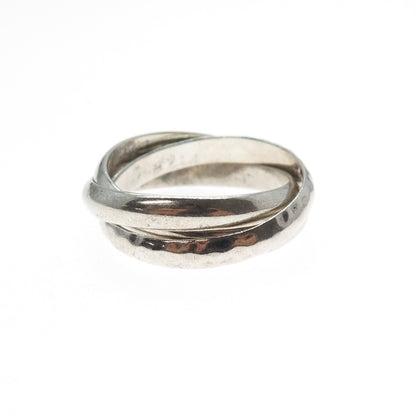 SILPADA 925 Sterling Silver Vintage Interlocked Trinity Band Ring Size 11.25