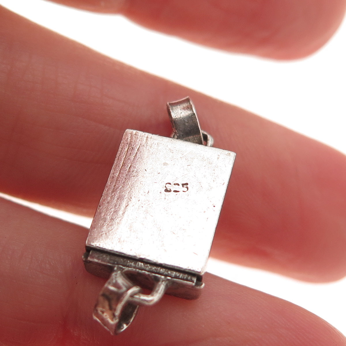 925 Sterling Silver Vintage Bracelet / Necklace Box Lock Clasp