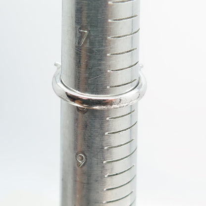 925 Sterling Silver Octagon-Cut C Z Engagement Ring Size 8