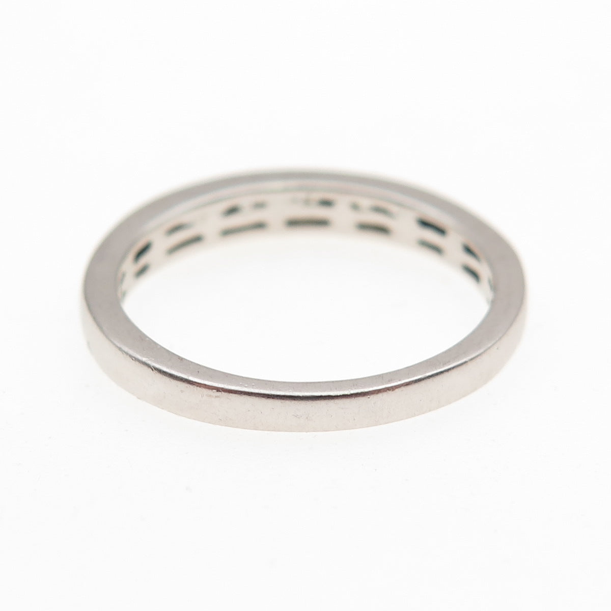 925 Sterling Silver Round-Cut C Z Half Eternity Band Ring Size 7
