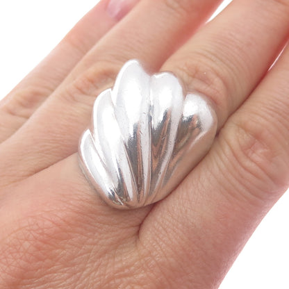 925 Sterling Silver Vintage Mexico Modernist Ring Size 6.5