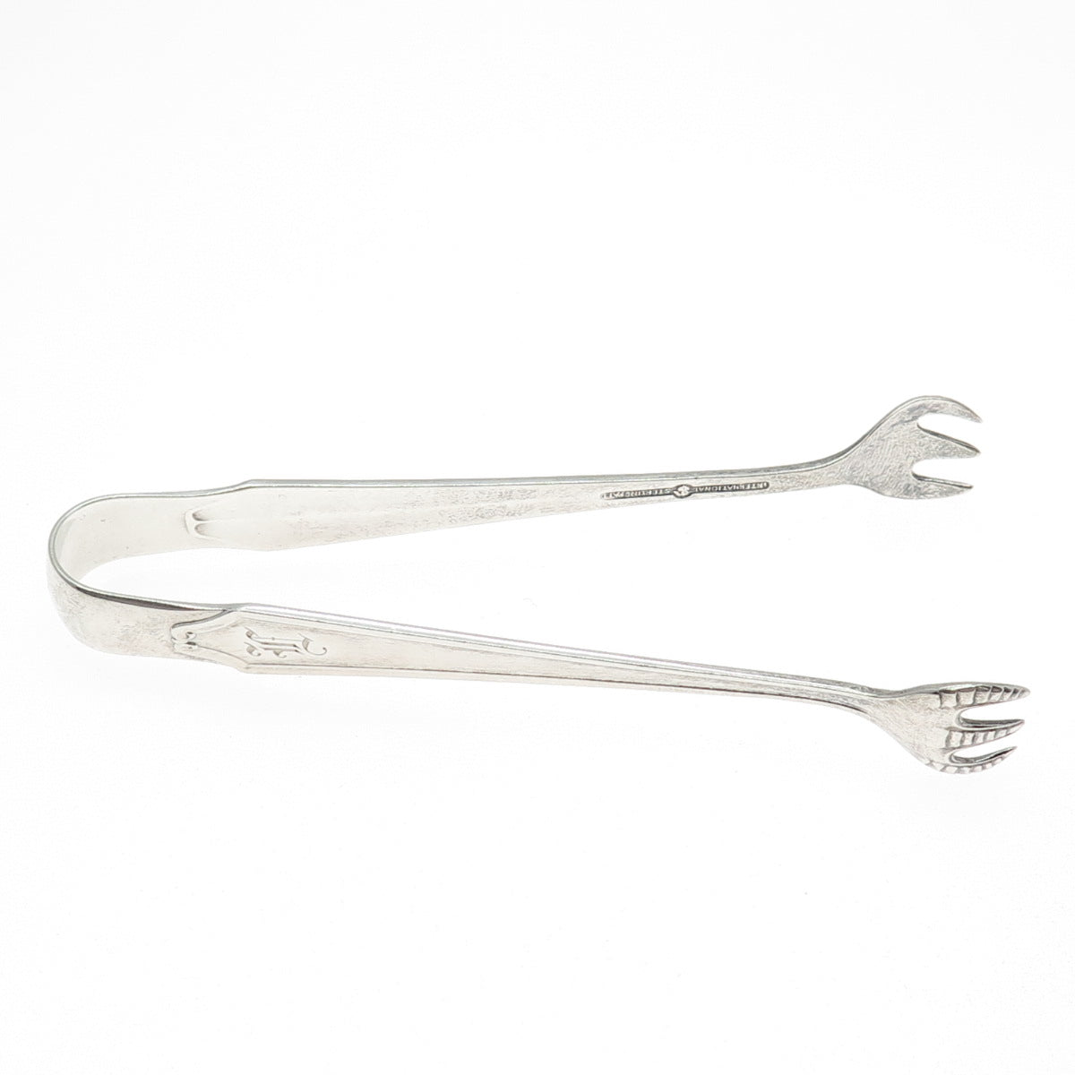 INTERNATIONAL SILVER 925 Sterling Antique 1921 Rosalind Sugar Tongs 4"