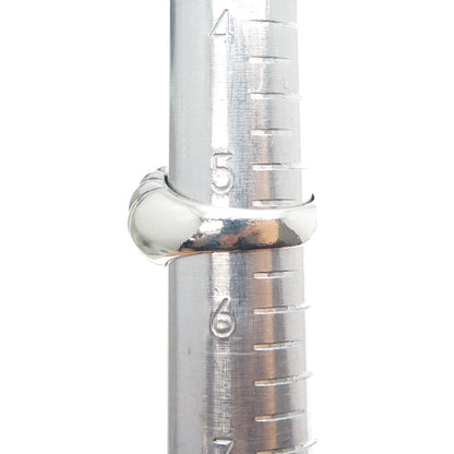 925 Sterling Silver Vintage Modernist Ribbed Dome Ring Size 5.5