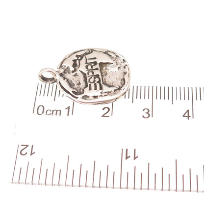 Stacey Moore 925 Sterling Silver Vintage Esprit Oxidized Charm Pendant