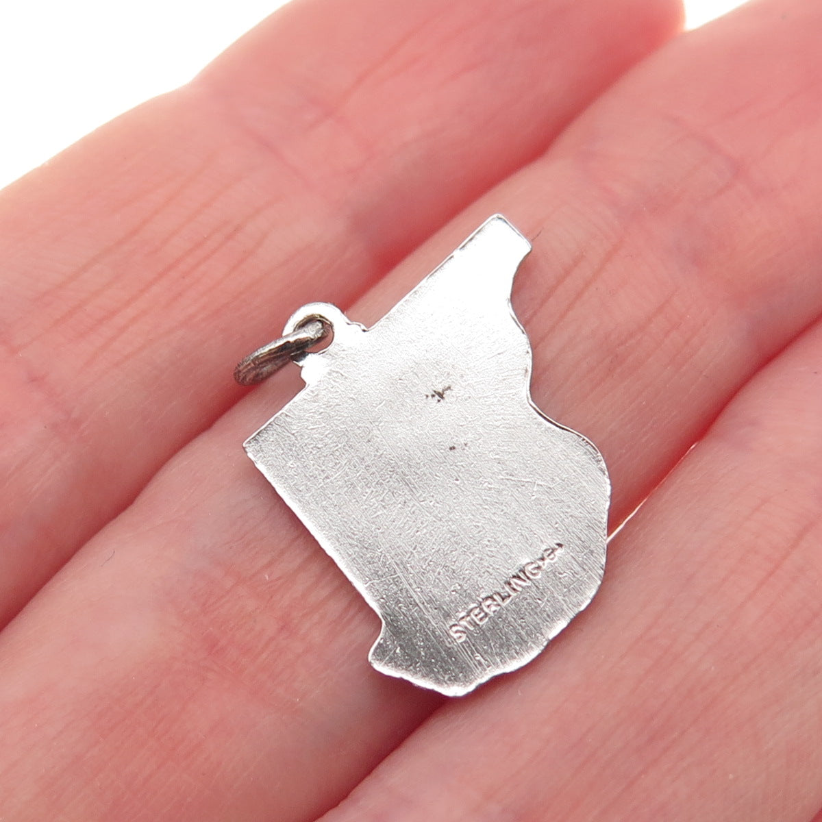Griffith & Sons Sterling Silver Vintage Enamel Maryland State Mini Charm Pendant