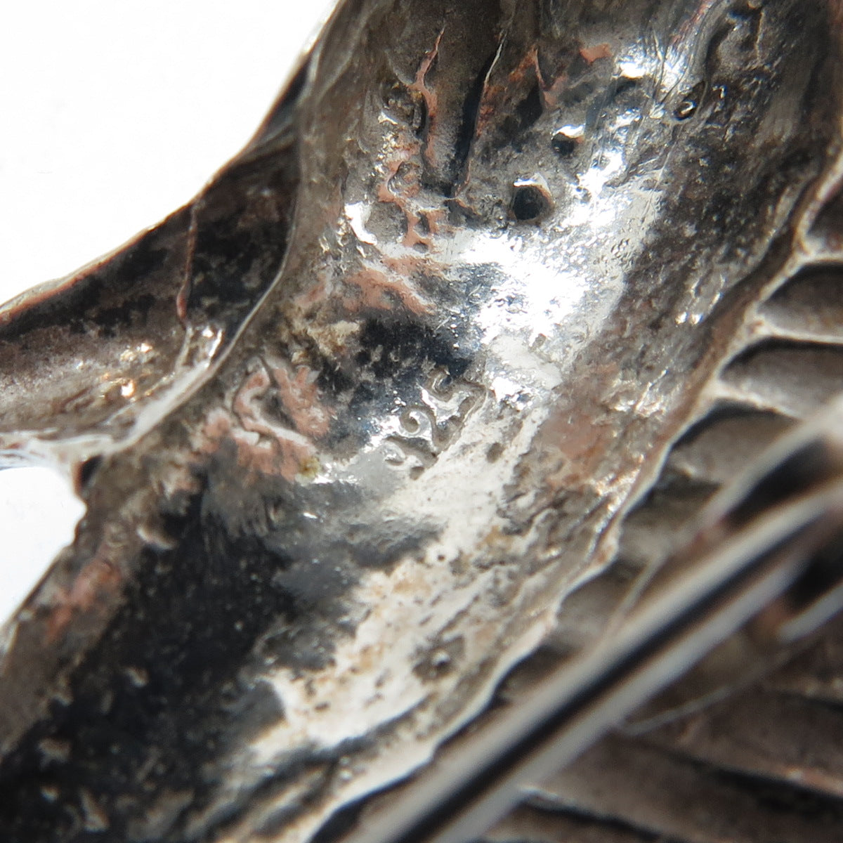 925 Sterling Silver Vintage Swordfish Oxidized Pin Brooch
