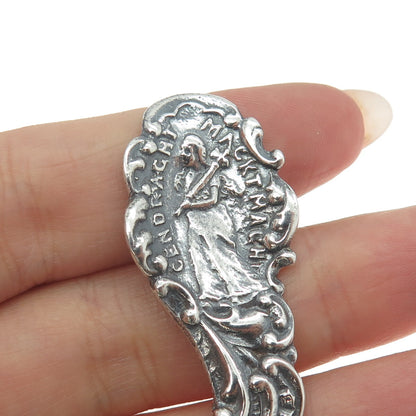 GORHAM 925 Sterling Silver Antique Memorial Arch States & Cities Coffee Spoon