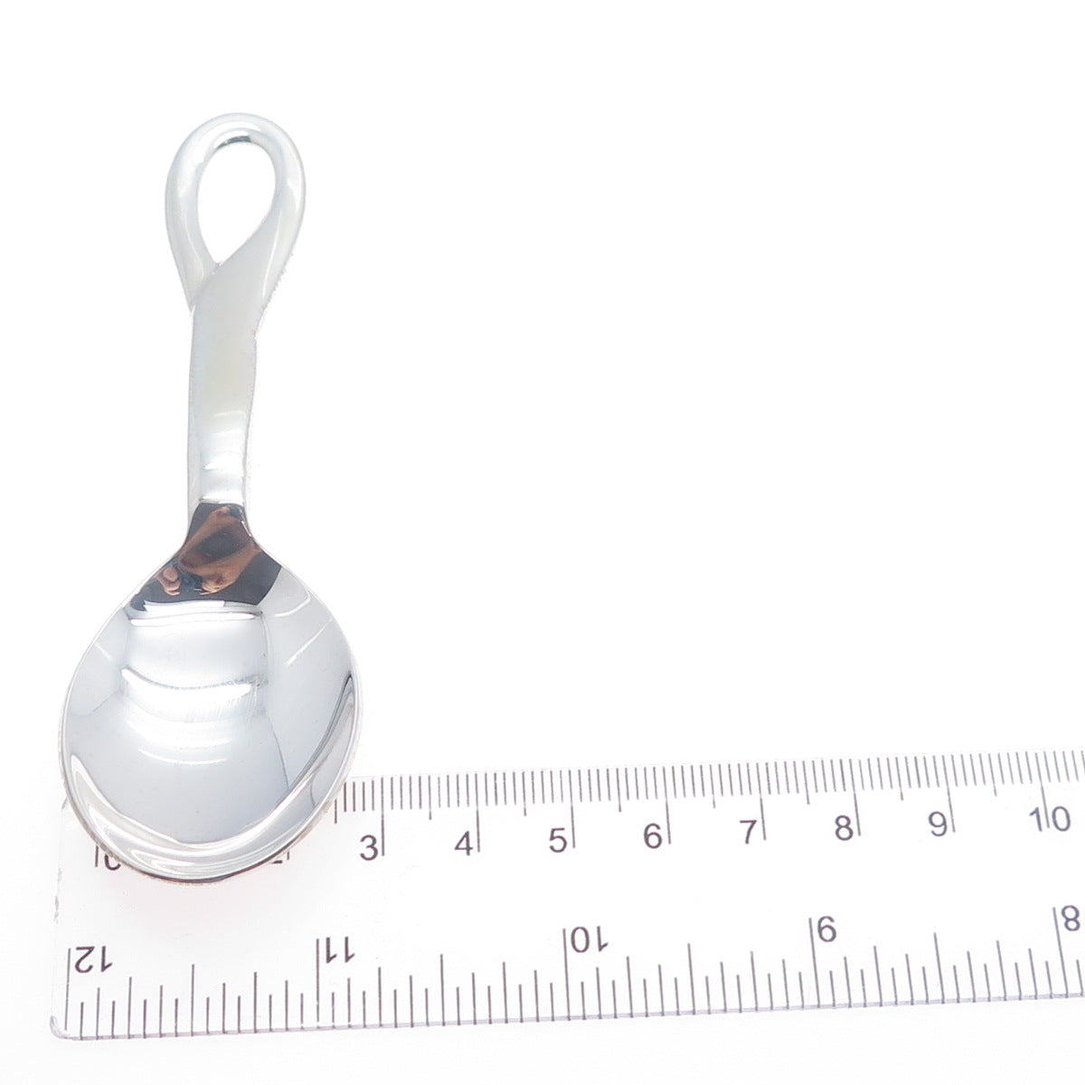 TIFFANY & CO Elsa Peretti 925 Sterling Silver Vintage Padova Baby Spoon w/ Pouch