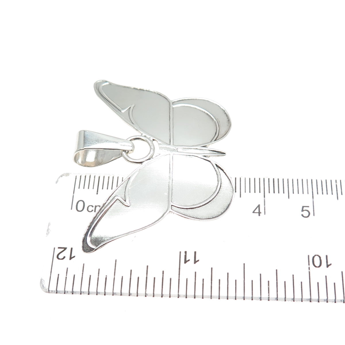 DANIELA 925 Sterling Silver Vintage Mexico Modernist Butterfly Pendant