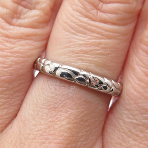 925 Sterling Silver Dragon Skin Band Ring Size 6.75