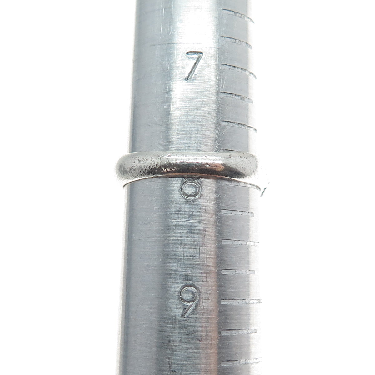 BELL TRADING POST Sterling Silver Vintage Modernist Dome Oxidized Ring Size 8