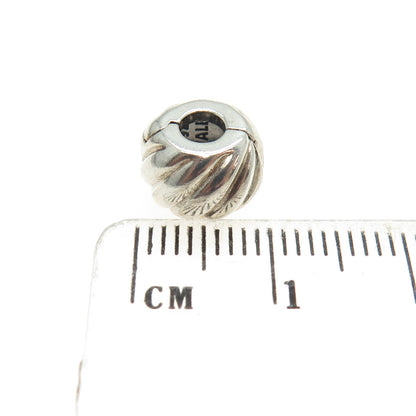 PANDORA 925 Sterling Silver Polished Feathered Clip Charm