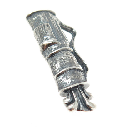 925 Sterling Silver Vintage Golf Club Oxidized Pin Brooch