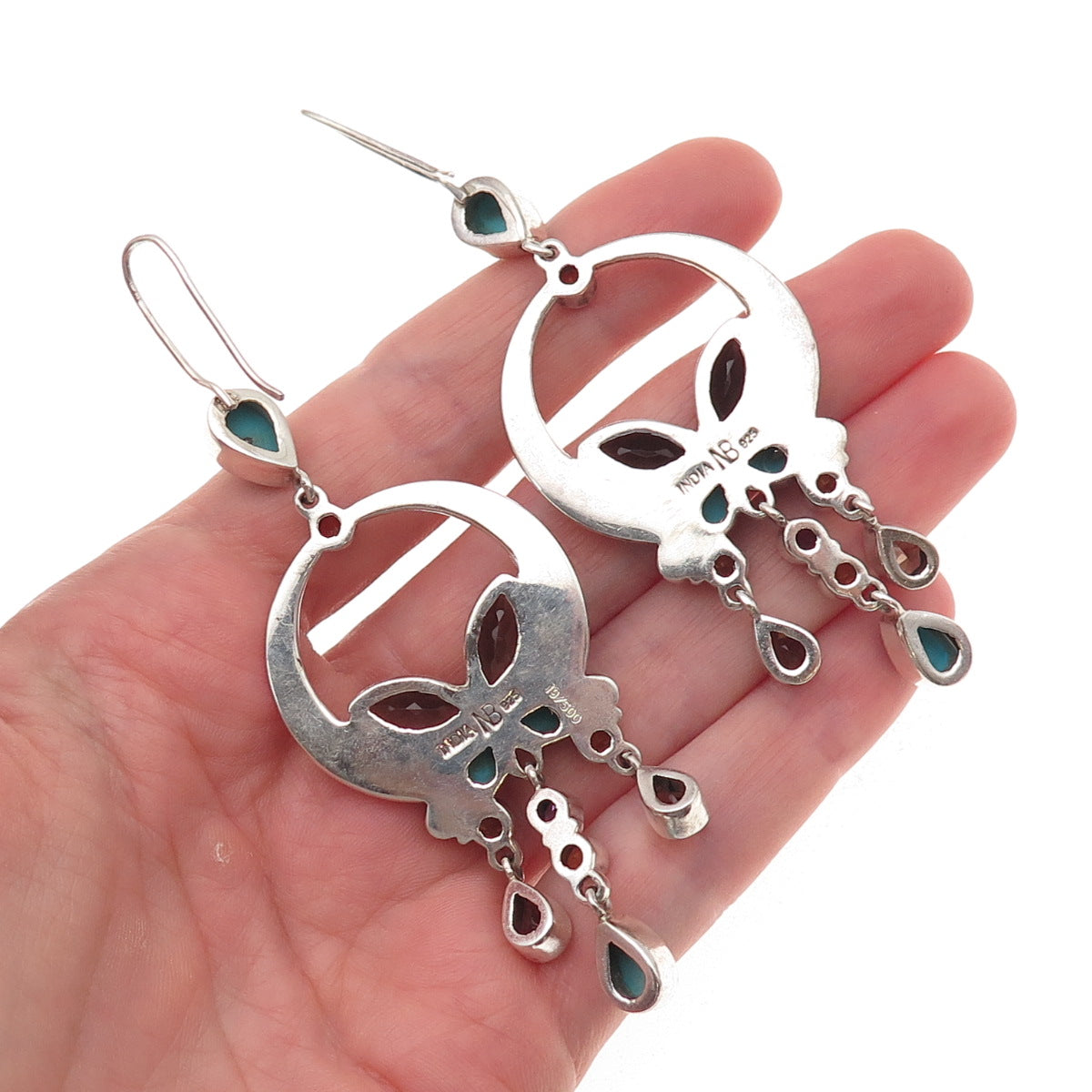 Nicky Butler 925 Sterling Vintage Real Multi-Gem Limited Edition 19/500 Earrings