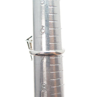 925 Sterling Silver Vintage Real Smoky Quartz Modernist Ring Size 7