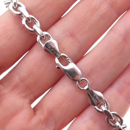 Karizia Spa KA-1772 925 Sterling Silver Italy Cable Link Bracelet 8.5"
