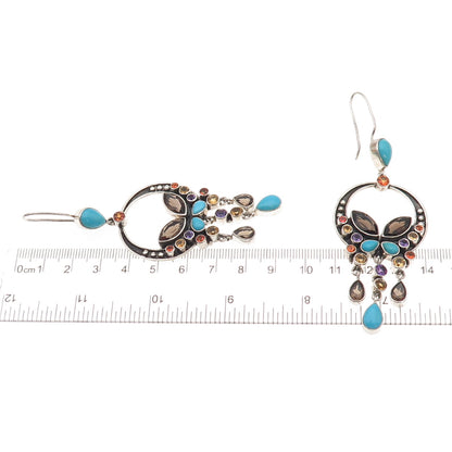 Nicky Butler 925 Sterling Vintage Real Multi-Gem Limited Edition 19/500 Earrings