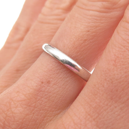 925 Sterling Silver Vintage Classic Wedding Band Ring Size 9