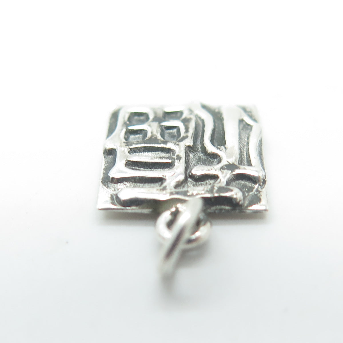 925 Sterling Silver Vintage Chinese Character Charm Pendant