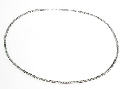 P. LUX 925 Sterling Silver Italy Cuban Chain Necklace 24"