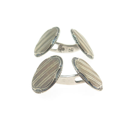 FUHNER & ASSMUS GOLDFRONT 835 Silver Antique Germany Engraved Cufflinks