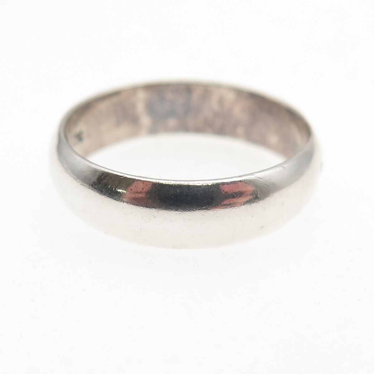 925 Sterling Silver Vintage Classic Wedding Band Ring Size 6.25