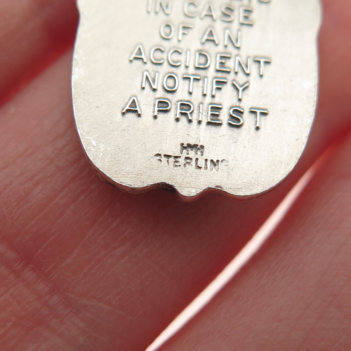 HMH Religious Sterling Antique Art Deco St. Christopher Catholic Medal Pendant
