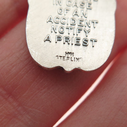 HMH Religious Sterling Antique Art Deco St. Christopher Catholic Medal Pendant
