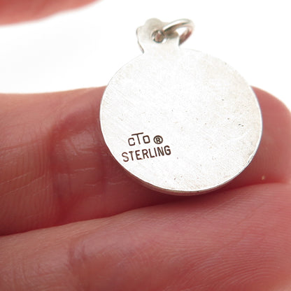 O.C. Tanner 925 Sterling Silver Vintage Alexander Graham Bell Mini Charm Pendant